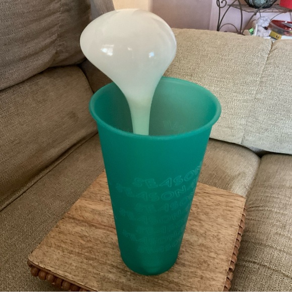 Vintage Melamine Spoon Tai-Hong 7006-A Sm Ladle White W Leaf Pattern HTF EUC - Picture 7 of 9